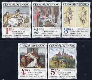 Czechoslovakia 1983 Art (17th issue) set of 5 unmounted mint, SG 2702-06, stamps on arts, stamps on music, stamps on nudes, stamps on castles
