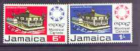 Jamaica 1967 World Fair, Montreal (Expo 67) set of 2 unmounted mint, SG 260-62*, stamps on expo, stamps on business