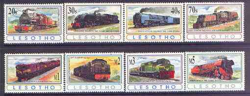 Lesotho 1993 African Railways perf set of 8 unmounted mint, SG 1164-71, stamps on railways