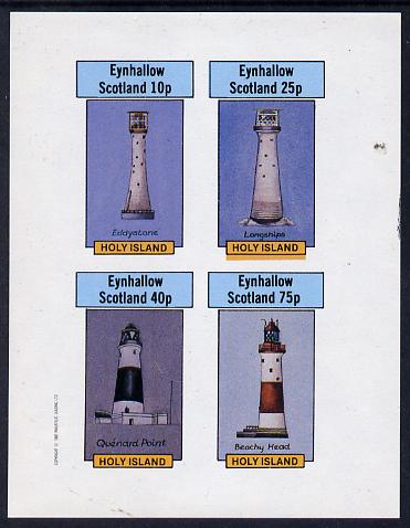 Eynhallow 1982 Lighthouses imperf set of 4 values (10p to 75p) unmounted mint, stamps on lighthouses     ships       rescue