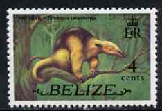 Belize 1974 Anteater 4c (from def set) unmounted mint SG 366, stamps on animals, stamps on anteater