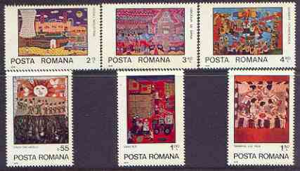 Rumania 1979 International Year of the Child (Paintings) perf set of 6 unmounted mint, SG 4436-41, stamps on , stamps on  iyc , stamps on children, stamps on arts