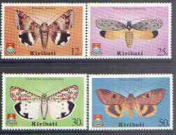 Kiribati 1980 Moths perf set of 4 unmounted mint, SG 117-20 (gutter pairs available - price x 2), stamps on moths, stamps on butterflies