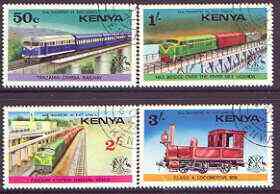 Kenya 1976 Railways perf set of 4 cto used, SG 66-69*, stamps on railways