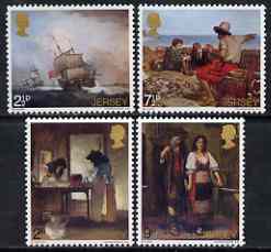 Jersey 1971 Paintings perf set of 4 unmounted mint, SG 65-68, stamps on arts, stamps on blind, stamps on explorers, stamps on ships