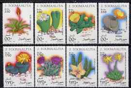 Somalia 1995 Cacti perf set of 8 unmounted mint, Michel 543-50, stamps on flowers, stamps on cacti