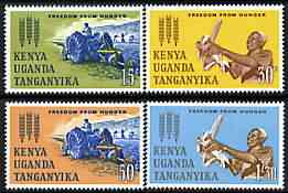 Kenya, Uganda & Tanganyika 1963 Freedom From Hunger perf set of 4 unmounted mint, SG 205-6, stamps on ffh, stamps on food, stamps on  ffh , stamps on 