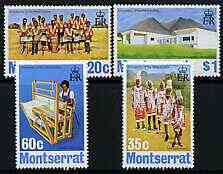 Montserrat 1974 University of the West Indies perf set of 4 unmounted mint, SG 324-27, stamps on universities, stamps on education, stamps on weaving, stamps on textiles, stamps on music