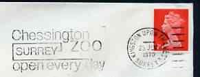 Postmark - Great Britain 1970 cover bearing illustrated slogan cancellation for Chessington Zoo, stamps on zoos, stamps on  zoo , stamps on , stamps on  zoo , stamps on zoos, stamps on 
