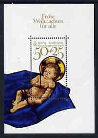 Germany - West 1978 Christmas m/s unmounted mint SG MS1880, stamps on christmas, stamps on stained glass