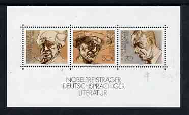 Germany - West 1978 German winners of Nobel Prize for Literature m/s unmounted mint SG MS1853, stamps on nobel, stamps on literature