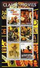 Benin 2003 Classic Movie (Posters) #1 perf sheetlet containing set of 6 values unmounted mint, stamps on films, stamps on entertainments, stamps on cinema, stamps on 