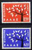Greece 1962 Europa set of 2 unmounted mint, SG 898-99*, stamps on europa