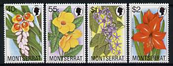 Montserrat 1978 Flowers set of 4 unmounted mint, SG 427-30, stamps on flowers