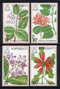 Kiribati 1981 Flowers set of 4 unmounted mint, SG 141-44, stamps on flowers
