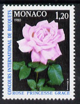 Monaco 1979 Monte Carlo Flower Show (Rose) SG 1409, stamps on flowers    roses