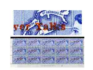 Bermuda 1953 Three Power Talks 1s3d lower 3 rows incl 10/3 var (dot joins L & K of Talks) unmounted mint, stamps on maps, stamps on 