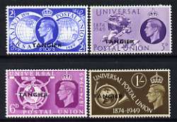 Morocco Agencies - Tangier 1949 Universal Postal Union Anniversary perf set of 4 unmounted mint, SG 276-79, stamps on , stamps on  upu , stamps on  kg6 , stamps on 