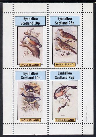 Eynhallow 1981 Garden Birds perf set of 4 values (10p to 75p) unmounted mint, stamps on birds