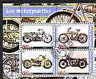 Congo 2003 Early Motorcycles #1 perf sheetlet containing set of 4 values cto used, stamps on motorbikes