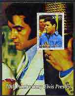 Djibouti 2005 Elvis 70th Anniversary perf s/sheet #1 fine cto used, stamps on music, stamps on personalities, stamps on elvis, stamps on entertainments, stamps on films, stamps on cinema