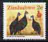 Zimbabwe 1990 Guineafowl 2c from def set, unmounted mint SG 769*, stamps on , stamps on  stamps on birds
