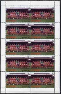 St Vincent 1987 English Football teams $2 Arsenal complete perf sheet of 10 unmounted mint SG 1093, stamps on football, stamps on sport, stamps on arsenal