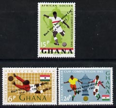 Ghana 1966 Black Stars Football Victory perf set of 3 unmounted mint SG 412-14, stamps on football, stamps on sport