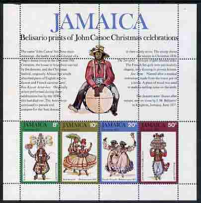 Jamaica 1975 Christmas perf m/sheet unmounted mint, SG MS 410, stamps on christmas, stamps on dancing, stamps on 