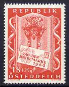 Austria 1956 Stamp Day 1s + 25g unmounted mint SG 1286, stamps on stamp on stamp, stamps on postal, stamps on stamponstamp