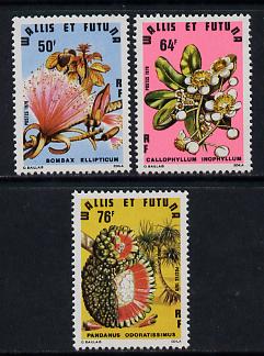 Wallis & Futuna 1979 Flowering & Fruiting Trees set of 3 unmounted mint, SG 319-21, stamps on flowers  trees