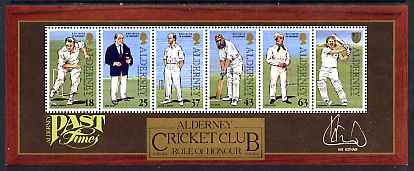 Guernsey - Alderney 1997 Anniversary of Cricket in Alderney perf m/sheet unmounted mint, SG MS A101, stamps on sport, stamps on cricket