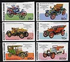 Togo 1977 Early Motor Cars imperf set of 6 from limited printing unmounted mint as SG 1200-05, stamps on , stamps on  stamps on cars, stamps on  stamps on benz, stamps on  stamps on de dion, stamps on  stamps on sunbeam, stamps on  stamps on rolls, stamps on  stamps on renault, stamps on  stamps on daimler