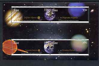 Ireland 2007 The The Planets perf m/sheet containing 2 se-tenant pairs, unmounted mint, stamps on , stamps on  stamps on space, stamps on  stamps on astronomy, stamps on  stamps on planets