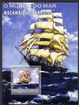 Mozambique 2002 Ships perf s/sheet containing 1 value unmounted mint Yv 145, stamps on , stamps on  stamps on ships