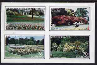 Bernera 1983 Kew Botanical Gardens imperf set of 4 values unmounted mint, stamps on flowers, stamps on national parks, stamps on gardens