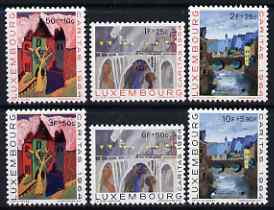 Luxembourg 1964 National Welfare Fund perf set of 6 unmounted mint SG 750-55, stamps on tourism, stamps on bridges, stamps on civil engineering