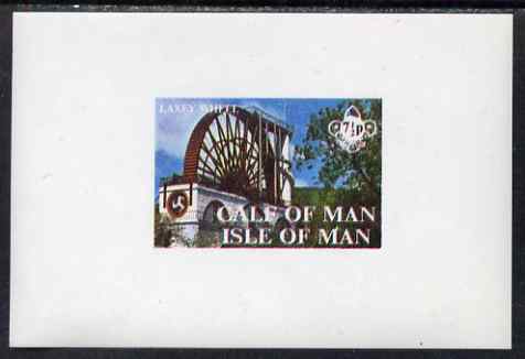 Calf of Man 1971 Laxey Wheel imperf m/sheet unmounted mint (Rosen CA210MS), stamps on tourism, stamps on scouts