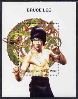 Batum 1996 Bruce Lee perf s/sheet unmounted mint, stamps on personalities, stamps on films, stamps on cinema, stamps on movies, stamps on dragons, stamps on martial arts
