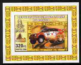 Congo 2006 Transport - Paris-Dakar Rally #3 - Cars & Minerals imperf individual deluxe sheet unmounted mint. Note this item is privately produced and is offered purely on its thematic appeal, stamps on transport, stamps on sport, stamps on cars, stamps on minerals