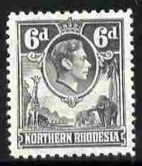 Northern Rhodesia 1938-52 KG6 6d grey unmounted mint, SG 38, stamps on , stamps on  kg6 , stamps on 