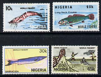 Nigeria 1983 World Fisheries set of 4, SG 459-62 unmounted mint*, stamps on fish    food   marine-life 