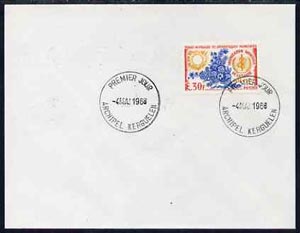 French Southern & Antarctic Territories 1968 World Health Organisation 30f on cover with first day of issue cancel, SG 49, stamps on united nations, stamps on  who , stamps on medical