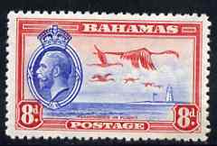 Bahamas 1935 KG5 Flamingos 8d fine mounted mint SG145, stamps on , stamps on  kg5 , stamps on birds
