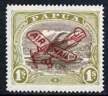 Papua 1930 Air Mail 1s mounted mint, SG120, stamps on 