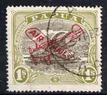 Papua 1930 Air Mail 1s used, SG120, stamps on 