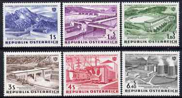 Austria 1962 Electric Power Nationalization Anniversary set of 6 m/mint, SG1380-85, stamps on 