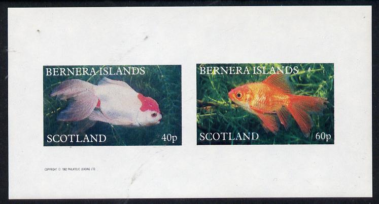 Bernera 1982 Ornamental Fish imperf  set of 2 values (40p & 60p) unmounted mint, stamps on fish     marine-life