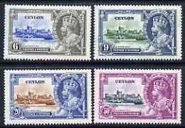 Ceylon 1935 KG5 Silver Jubilee set of 4, mounted mint SG 379-82, stamps on , stamps on  kg5 , stamps on silver jubilee, stamps on castles
