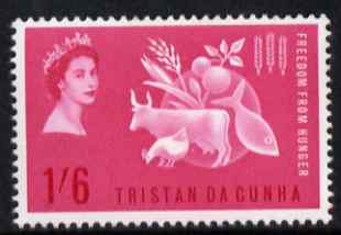 Tristan da Cunha 1963 Freedom From Hunger 1s6d unmounted mint, SG 68, stamps on food, stamps on agriculture, stamps on  ffh , stamps on freedom from hunger